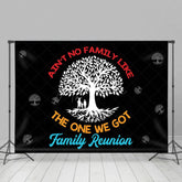 Aperturee - Black White Tree Backdrop For Family Reunion Party